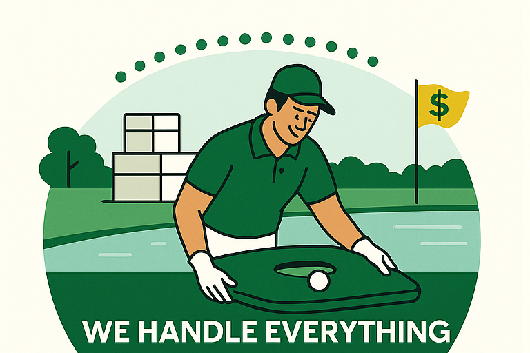 We handle everything - floating green setup